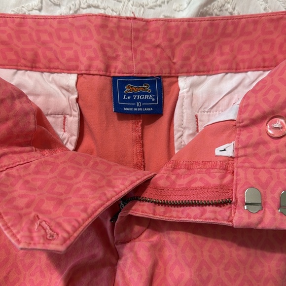 Le Tigre Pink Patterned Women’s Shorts With 5” Inseam Size 10 - Picture 3 of 8